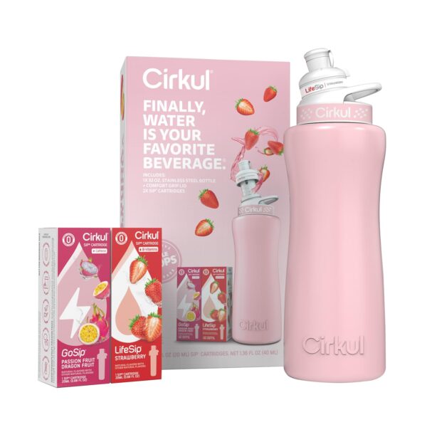 Cirkul 32oz. Blush Pink Stainless Steel Water Bottle - Image 6