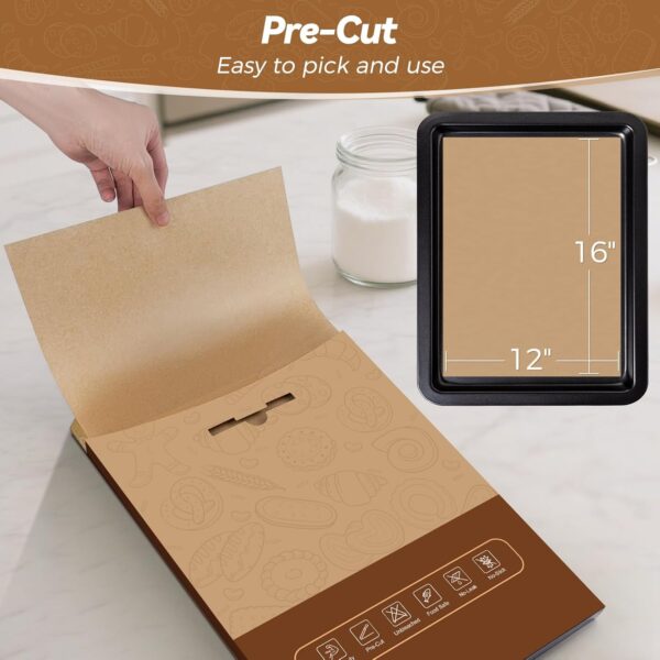 360 Count 12"x 16" Heavy Duty Parchment Paper Sheets for Baking - Image 4