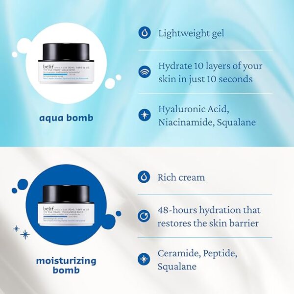 belif Aqua Bomb – Daily Niacinamide Hydrating Moisturizer - Image 3