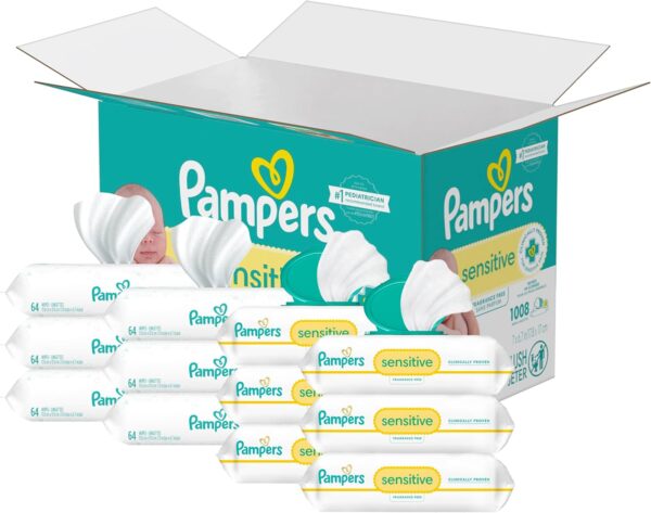 Pampers Sensitive Baby Wipes 12 Packs