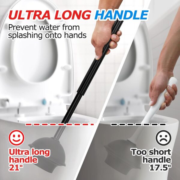 2 in 1 Toilet Plunger and Brush Set - Image 5