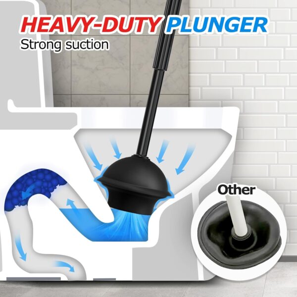 2 in 1 Toilet Plunger and Brush Set - Image 4