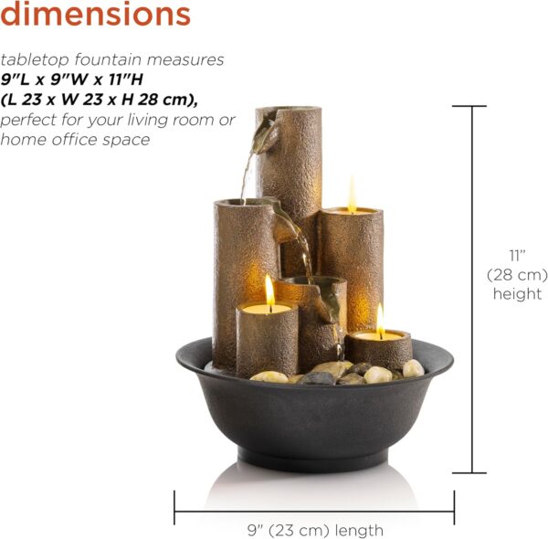 Tabletop Tiered Water Candles for Desktop and Table - Image 6