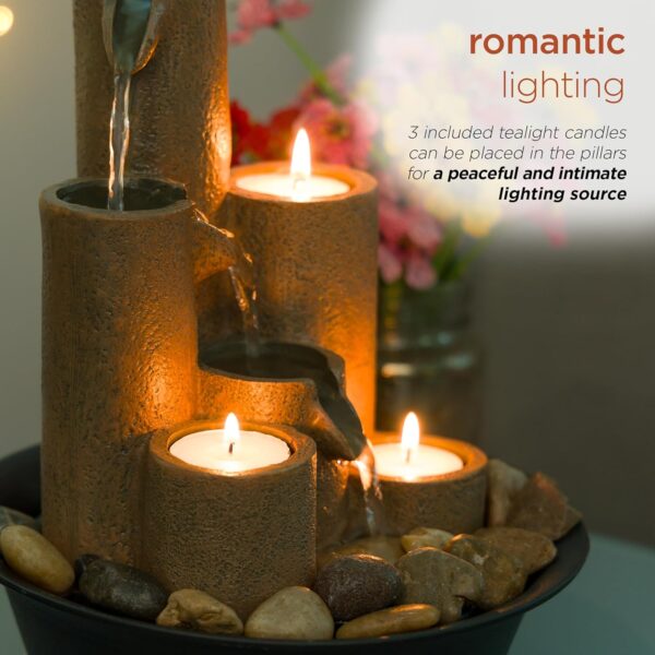 Tabletop Tiered Water Candles for Desktop and Table - Image 2