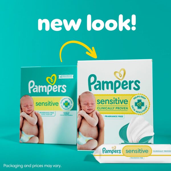Pampers Sensitive Baby Wipes 12 Packs - Image 2