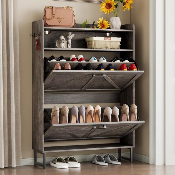Shoe Cabinet with 2 Flip Drawers