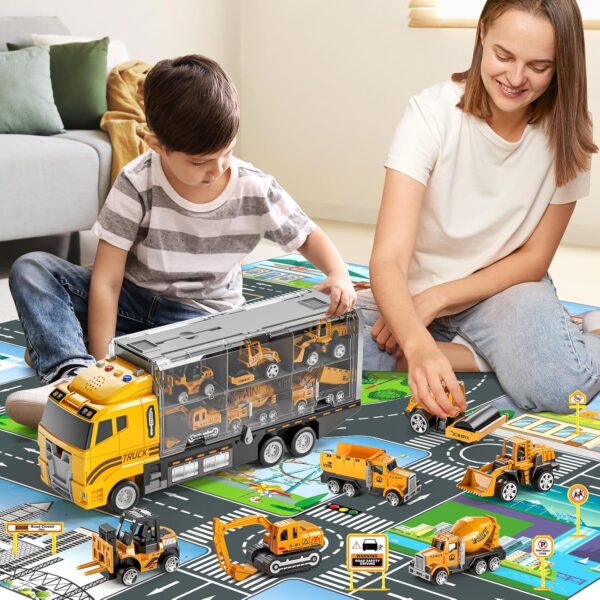 Toddler Boys Construction Truck Vehicle Toy Set - Image 6