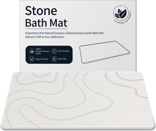 Stone Bath Mat Non-Slip Super Absorbent - Image 6