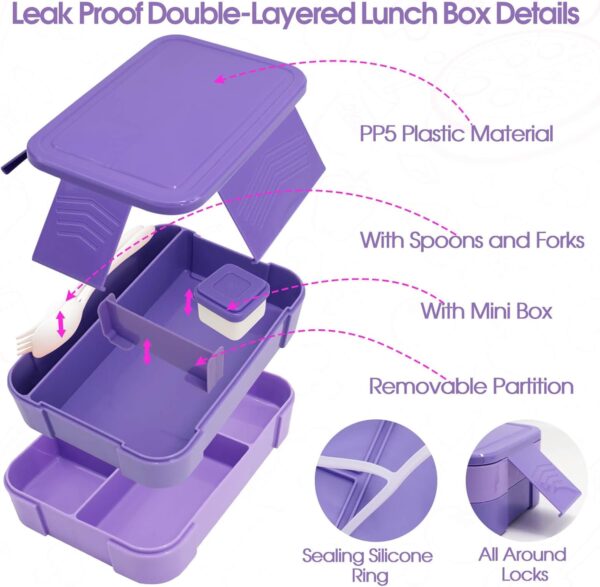 Preppy Lunch Box with 6 Compartment - Image 4