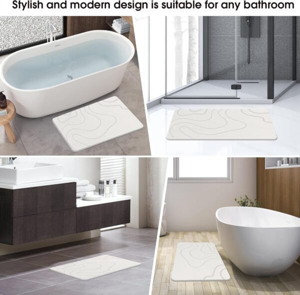 Stone Bath Mat Non-Slip Super Absorbent - Image 3