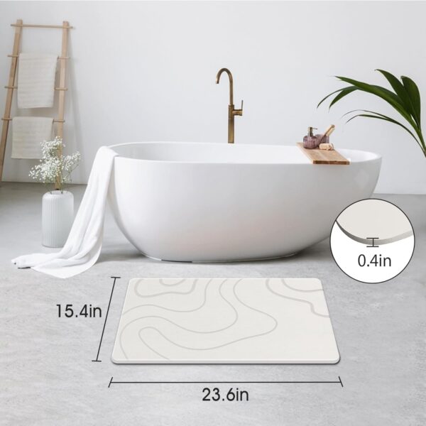 Stone Bath Mat Non-Slip Super Absorbent - Image 5