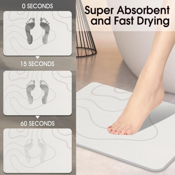 Stone Bath Mat Non-Slip Super Absorbent - Image 4
