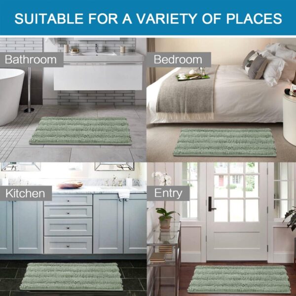 H.VERSAILTEX Sage Bathroom Rugs - Image 2