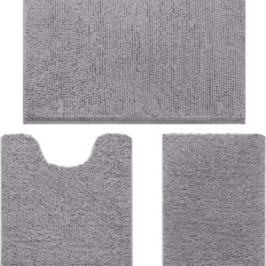 HOMEIDEAS 3 Pieces Bathroom Rug