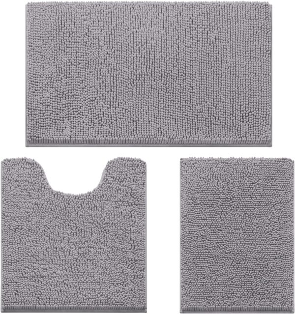 HOMEIDEAS 3 Pieces Bathroom Rug